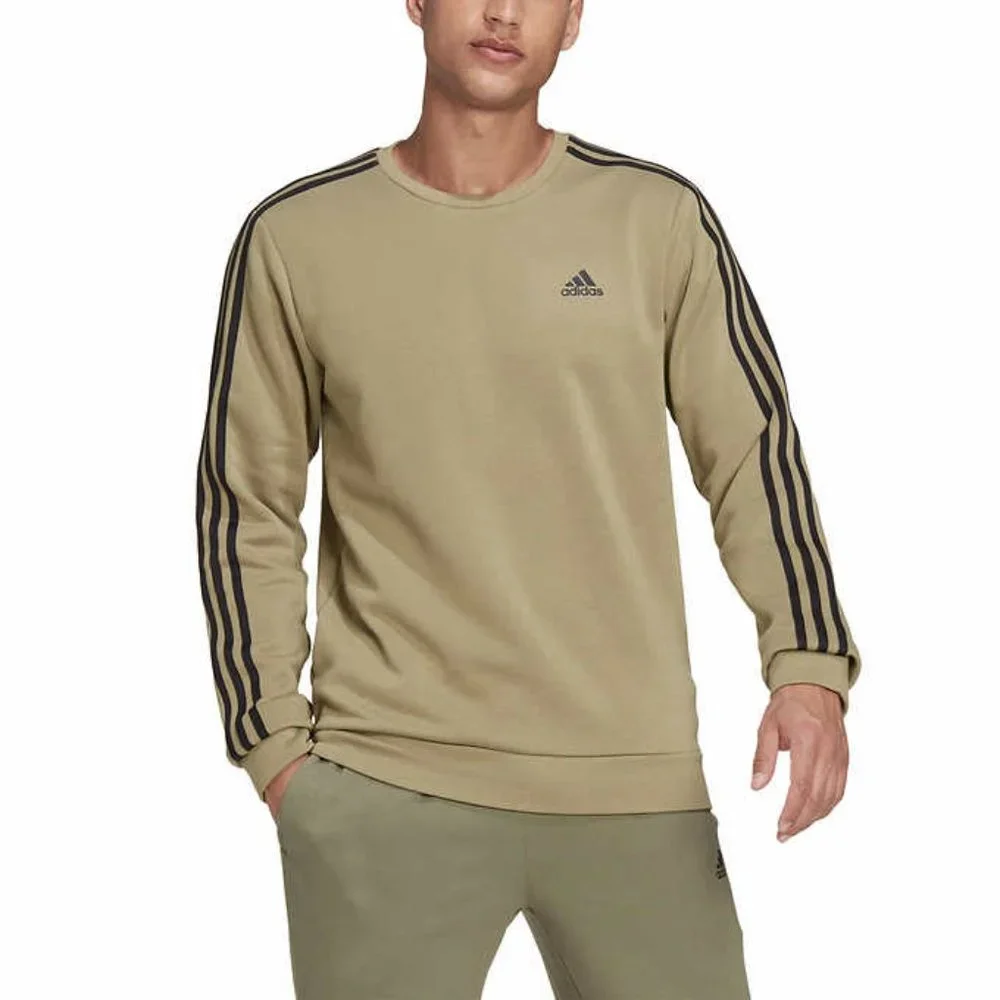 GREEN NWT Men Crewneck Sweater Sweatshirt Adidas - Picture 2 of 9